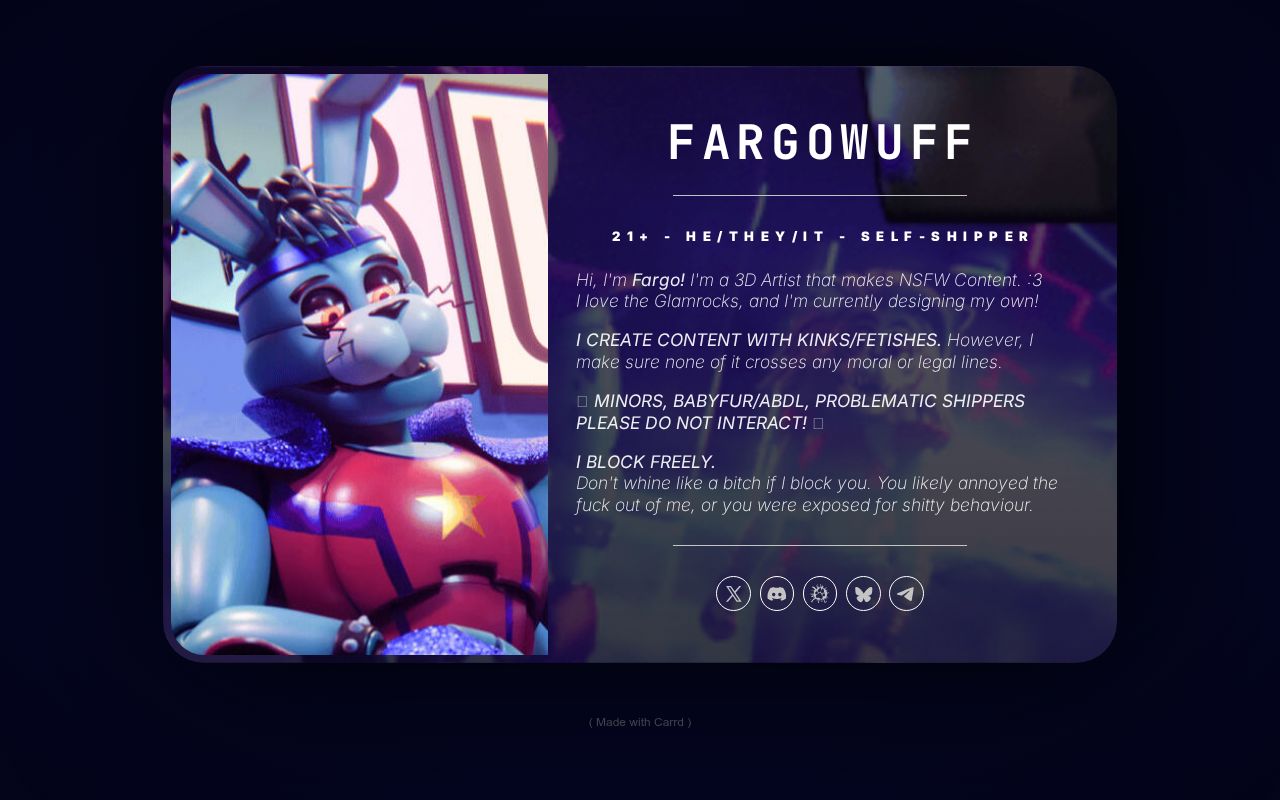 Carrd profile picture for @fargo